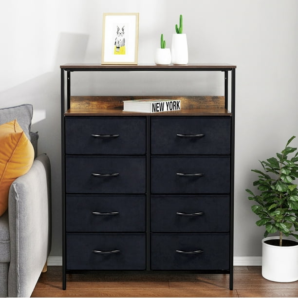 LYNCOHOME Dresser with 8 Drawer, Dresser for Bedroom, Chest of Drawers