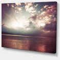 thumbnail image 2 of Dark Sunset with Dramatic Sky - Large Seashore Canvas Art Print, 2 of 4