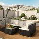 thumbnail image 2 of Sombrilla Lateral Tipo Cantilever para Jardín y Terraza | Parasol Exterior con Base Cruzada Moderna, 2 of 9