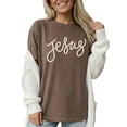 thumbnail image 6 of Jesus Shirt for Women - Pearl Script Christian Faith Graphic Tee Espresso Shirt Adult Large, 6 of 7