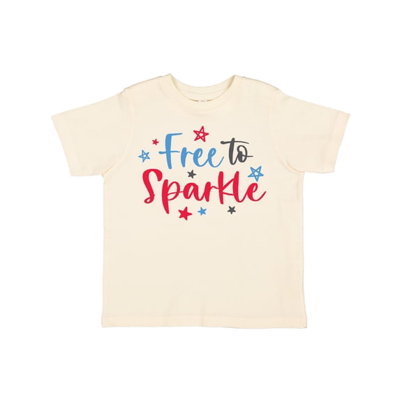 Inktastic 4th of July Free to Sparkle in Red White and Blue Boys or Girls Toddler T-Shirt
