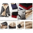 thumbnail image 3 of Women's Casual Full Zip Up Sherpa Lined Hoodie Sweatshirt Jacket Coat, 3 of 6