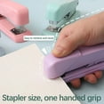 thumbnail image 4 of Handheld Stapler Macaron Colors | Durable Metal ABS Construction | Jam-Free Binding Up to 25 Sheets | Compatible with 24/6 26/6 Staples | Compact Ergonomic Design - Red Blue Mint, 4 of 7