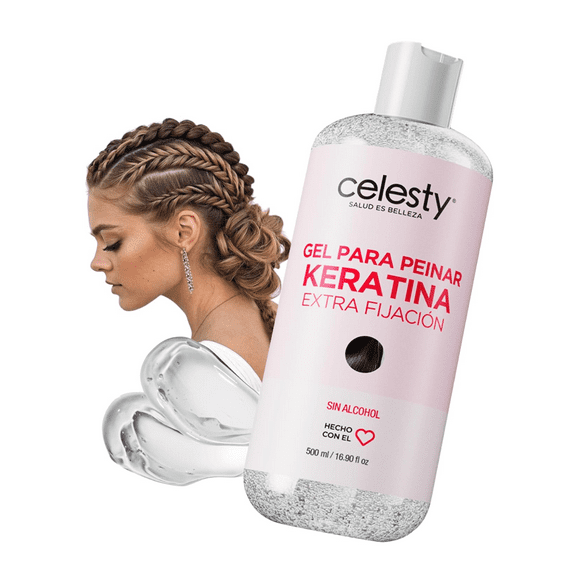 Gel para Cabello Keratina Celesty 500ML Extra Fijación
