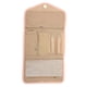 thumbnail image 5 of Organizador de joyas de viaje al aire libre plegable rollo caso bolsa para collar pendientes anillos rosa claro, 5 of 8