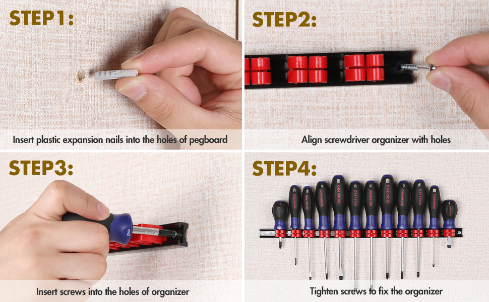 WORKPRO 12-Piece Magnetic Screwdriver Set with Organizer photo 6