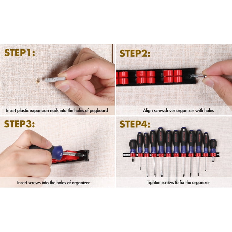 WORKPRO Magnetic Screwdrivers Set with Organizer 12-Piece Chrome