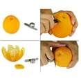 thumbnail image 5 of GOOHOCHY Multi-use Stainless Steel Orange Slicer Peeler Orange Peeler Ring Portable Citrus Grapefruit Peeler Tool Slicer Cutter, 5 of 7