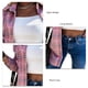thumbnail image 5 of Abrigo a cuadros de manga larga para mujer, camisa con solapa y botones, elegante, informal, holgada y cómoda, 5 of 6