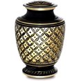 thumbnail image 2 of FOREVER URNS Adult Cremation Urn Black Beauty Urn For Human Ashes, Handcrafted 220 Cu. In With Velvet Bag., 2 of 5