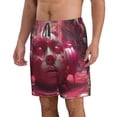 thumbnail image 2 of Balery Surreal Pink Headphones Traje de Baño Estilo Hawaiano para Hombre, Shorts de Secado Rápido con Bolsillos-3X-Large, 2 of 6