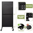 thumbnail image 7 of 2'x 5' Two-Double Pegboard Panels Tower with T-Base Floorstanding, Pegboard Display Stand, Craft Fair Display Rack, Art Display Stand, Show Racks for Retail, Extra 20 pieces Hooks, 7 of 7