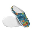 thumbnail image 3 of Lsque Animals In Camping Pattern Womens Comfort Cotton on Scuff With Memory Foam and Anti-skid Sole Slipper-46/47, 3 of 7