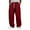 Red #012, variant on Men's Wide Leg Sweatpants Baggy Casual Drawstring Waist Joggers Lounge Sweat Pants with Pockets Green S