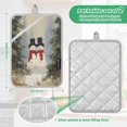 thumbnail image 3 of 2 Pack Pot Holders for Kitchen Heat Resistant Hot Pads Sets for Cooking Baking Moody Snowman Couple, 3 of 7