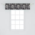 thumbnail image 2 of Ambesonne Floral Valance Pack of 2, Flowers and Birds Sketching, 54"X12", Dark Grey Off White, 2 of 4