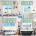 thumbnail image 6 of Kitchen Valances for Window, Watercolor Green Seagrass Coral Light Filtering Rod Pocket Valance Curtain, Abstract Marine Life Short Curtains Window Topper for Bedroom Bathroom Living Room 42x18in, 6 of 9