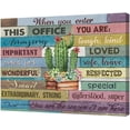 thumbnail image 2 of HFDF When You Enter This Office You Are Amazing Wonderful Tough Kind Print Canvas Wall Art Cactus Succulents Inspirational Poster School Counselor Therapist Decor 18x12inch Framed, 2 of 6