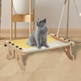 thumbnail image 1 of Percha para ventana de gato de doble propósito Hamaca para montar en el salón Estante para gatos Asiento resistente y duradero ajustable para soportar gris amarillo Fernando Percha para ventana de gato, 1 of 8
