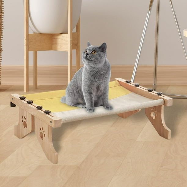 Percha para ventana de gato de doble propósito Hamaca para montar en el salón Estante para gatos Asiento resistente y duradero ajustable para soportar gris amarillo Fernando Percha para ventana de gato
