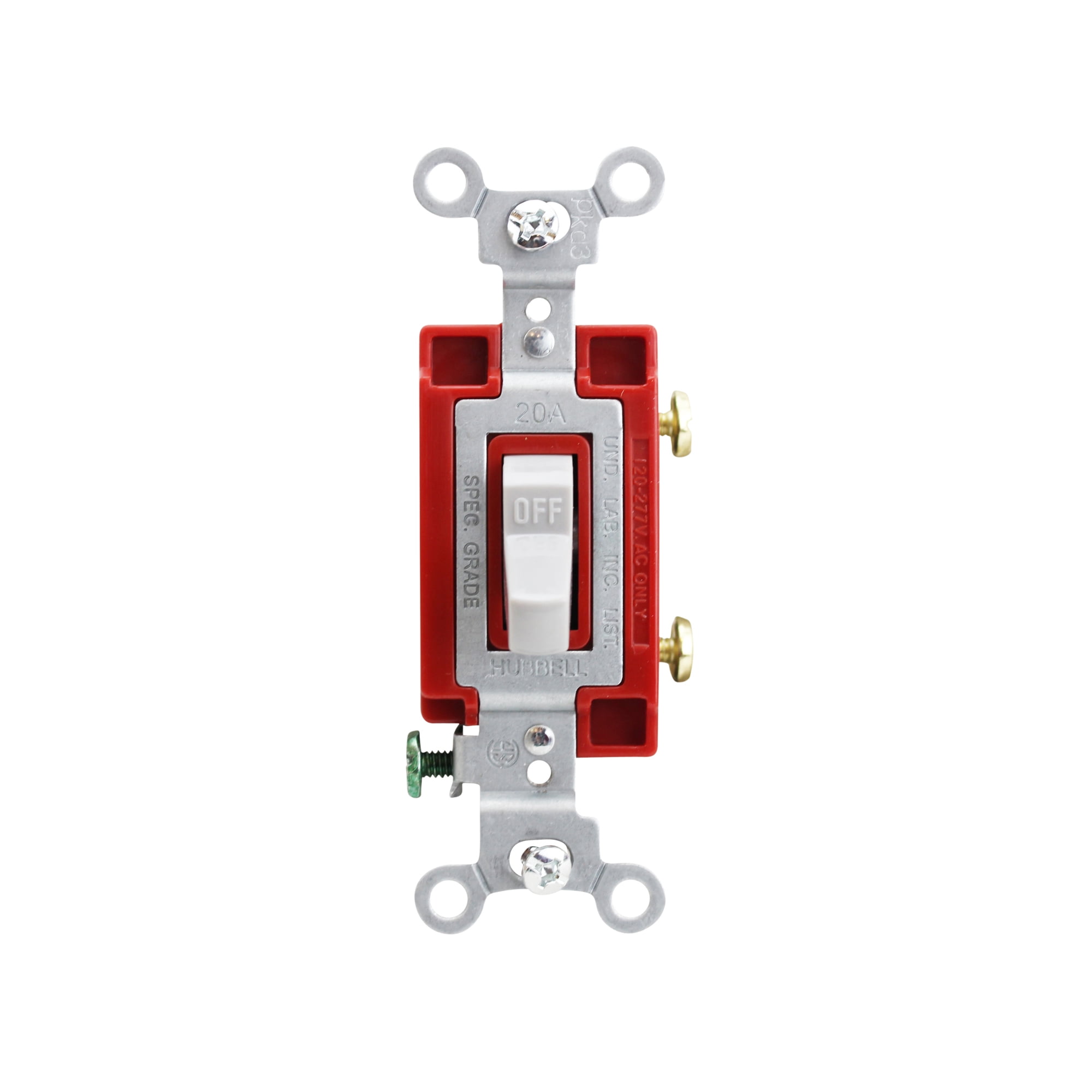 Hubbell CS120GY Commercial Spec Grade Switch Single Pole 20 amp 120