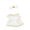 thumbnail image 3 of Vestido de muñeca de peluche de 15 cm con accesorio para el cabello Lindos vestidos de muñeca Disfraces Elegantes Fáciles de usar Hermosos accesorios, 3 of 7