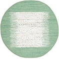 thumbnail image 2 of SAFAVIEH Montauk Tennyson Braided Border Cotton Area Rug, Ivory/Sea Green, 4' x 4' Round, 2 of 5