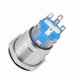 thumbnail image 2 of 12V White LED Car Engine Start Stop Push Button Switch Silver Stainless Steel, 2 of 4