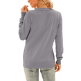 thumbnail image 5 of Aiyino Women's Long Sleeve Knit Cardigan Sweater Basic V Neck Button Down Knitwear Winter Tops,Dark Grey L, 5 of 6