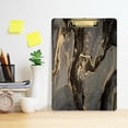 thumbnail image 6 of FMSHPON Golden Marble Swirl Clipboard Hardboard Wood Nursing Clip Board and Pull for Standard A4 Letter 13x9 inches, 6 of 7