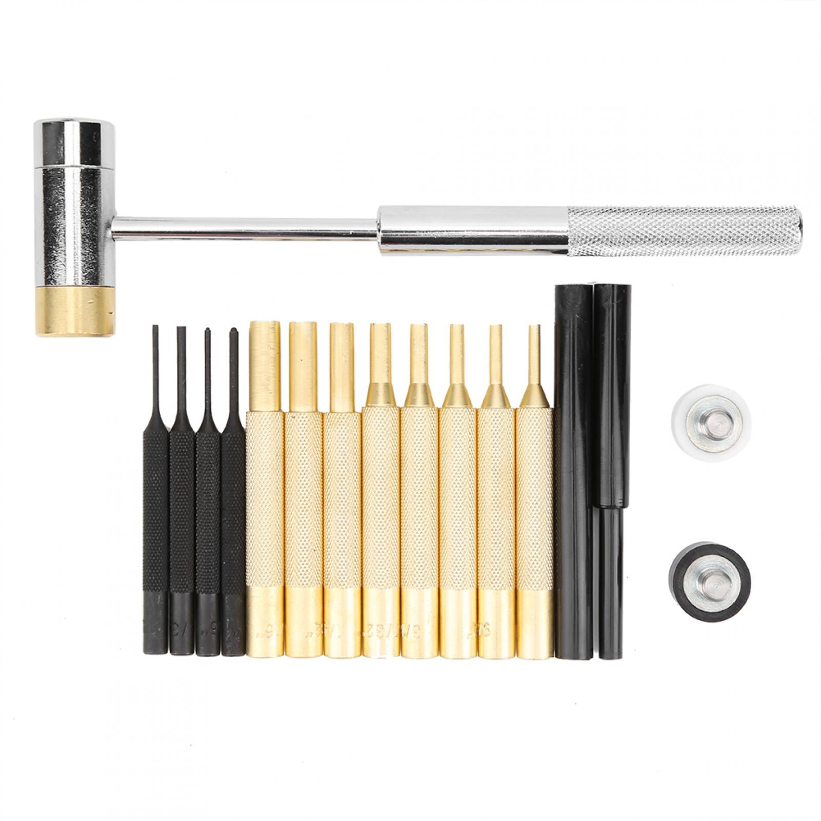 Details about   Hammer and Punch Set with Brass Steel Plastic Punches Hammer and Storage Case 