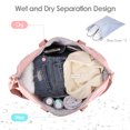 thumbnail image 3 of Bolsa de gimnasio para mujer Bolsa de entrenamiento de fitness multifuncional Bolsa de fin de semana de carga USB 3pcs, 3 of 9