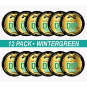 TeaZa Herbal Energy Pouches Wintergreen with Caffeine, Smokeless Alternative Pucks Nicotine Free and Tobacco Free Herbal Snuff, Great Tasting & Refreshing Tobacco Alternative (12 Pack)