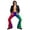 Red1-a, variant on Tri Color Gradient Rock Flared Casual Pants Festival Bottom Trousers
