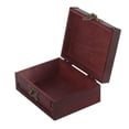 thumbnail image 4 of Wood Treasure Chest, Antique Vintage Large Capacity Hand Made Treasure Chest  For, 4 of 8
