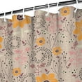 thumbnail image 3 of Waterproof Nature Flower Shower Curtain 72x72 Inch Boho Style Polyester Unique Shower Curtain for Bathroom Hotel Home Decor with 12 Plastic Hooks, 3 of 5