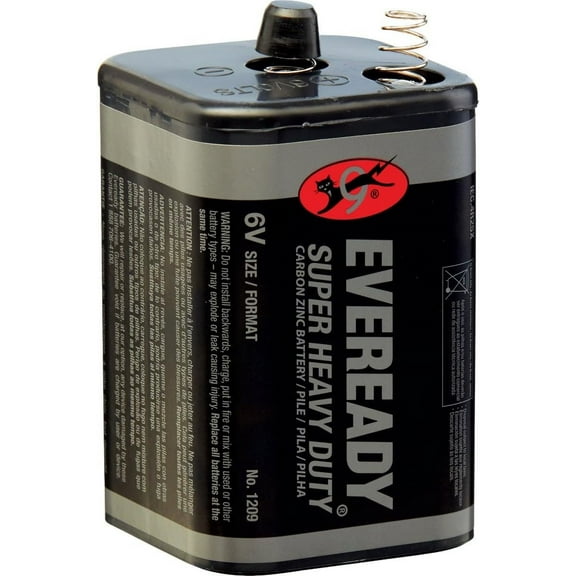 Eveready 1209 6 V Super Heavy Duty Lantern Battery Each