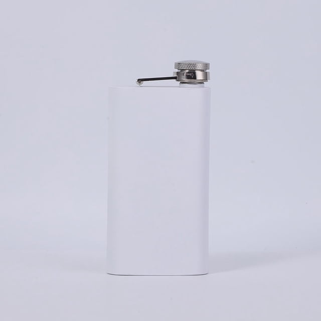 Flacon à Vin Compact en Acier Inoxydable 304 Blanc - Récipient à Liqueur Portable, Antirouille, Léger pour Maison, Camping en Plein Air, Pique-Niques - Design Rétro Élégant, Facile à Nettoyer et à Ranger - Cadeau Idéal pour