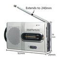 thumbnail image 1 of BC-R21 Mini Radio Portable AM FM Battery Powered Telescopic Antenna Pocket Radio World Receiver Speaker Battery Powered, 1 of 9