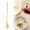 White, variant on Tableware Set 410 Stainless Steel Dessert Spoon – 17.5cm Long Handle Ice Spoon with Ceramic Handle (Purple)