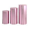 thumbnail image 2 of GUOOL 3Pcs Cylinder Plinth Stand Covers Plinth Stand Pillar Covers Cylinder Pedestal Covers for Birthday Party Thanksgiving Wedding pink, 2 of 9