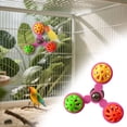 thumbnail image 2 of Goowood Parrot Toys Interactive Chewable Bell Windmill Spinning Bird Cage Toys for Parrots Parakeets Cockatiels Conures Colorful Mental Stimulation and Beak Care Activity, 2 of 5