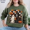thumbnail image 3 of Ghostface Halloween Sweatshirt, Spooky Season Women's Crewneck, Cute Ghost Pumpkin Fall Sweatshirt, 3 of 6