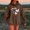 Brown, variant on EchfiProm Womens Oversized Sweatshirt Trendy Gray Hoodies with Pockets Floral Hooded Long Sleeve Tunic Tops for Ladies