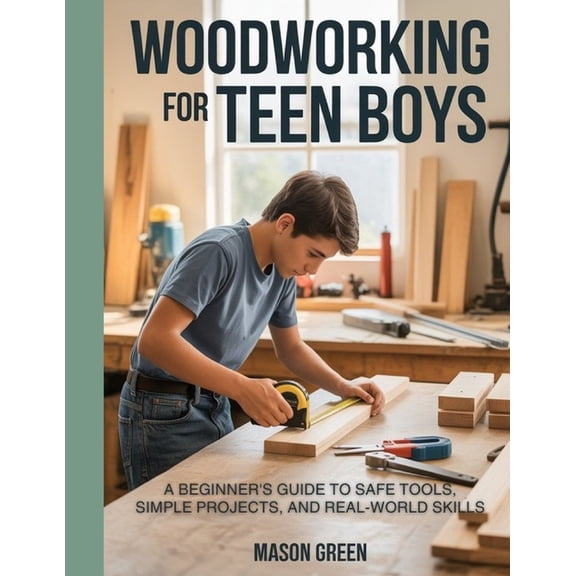 Woodworking for Teen Boys: Beginner's Guide to Safe Tools, Simple Projects, and Real-World Skills, (Paperback)