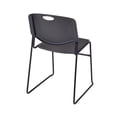 thumbnail image 4 of Regency 66x24 Mobile Adjustable Classroom Table- Mahogany & 2 Zeng Stack Chairs- Black, 4 of 8