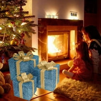 Set of 3 Christmas Lighted Gift Boxes With Plug For Christmas Decor Weddings Yard Home Holiday Art Christmas Decorations
