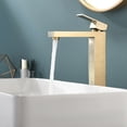 thumbnail image 5 of Gold Bathroom Faucet, Brushed Gold Faucet for Bathroom Sink, Gold Single Hole Bathroom Faucet Modern Single Handle Vanity Basin Faucet, 5 of 6
