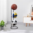 thumbnail image 3 of Estante De Almacenamiento De Pelotas Deportivas Independiente Soporte Vertical Organizador De Equipo Deportivo Firme Soporte De Exhibición De Metal Para Voleibol Fútbol Baloncesto Eigraketly HA013857-00, 3 of 7