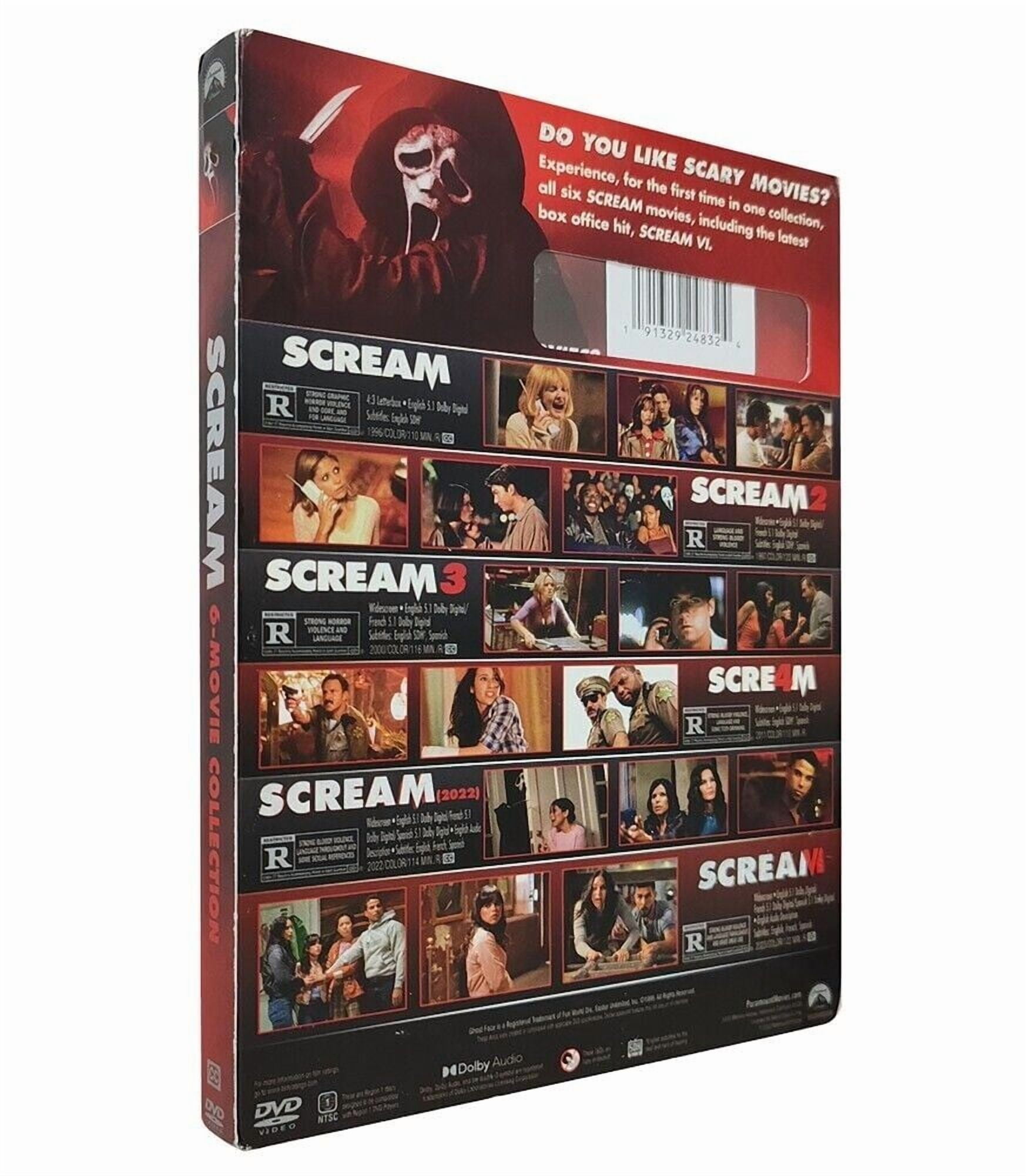 Scream 6-Movie Collection The Complete 1-6 (DVD, 2023, 6-Disc Box